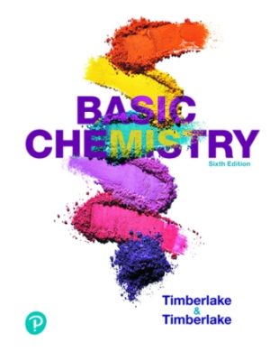 Test Bank for Basic Chemistry 6th Edition Timberlake