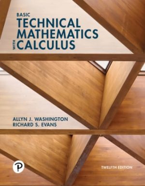 Test Bank for Basic Technical Mathematics with Calculus 12th Edition Washington