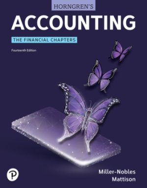 Test Bank for Horngren's Accounting The Financial Chapters 14th Edition Miller-Nobles
