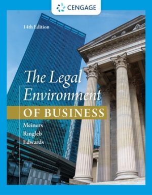 Test Bank for The Legal Environment of Business 14th Edition Meiners
