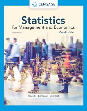 Test Bank for Statistics for Management and Economics 12th Edition Keller