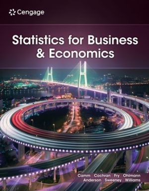 Solution Manual for Statistics for Business and Economics 15th Edition Camm