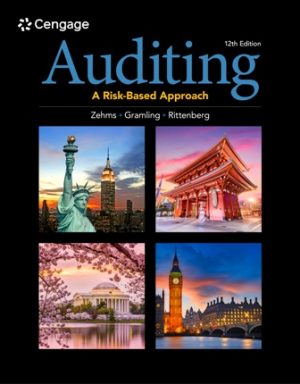 Test Bank for Auditing: A Risk-Based Approach 12th Edition Zehms