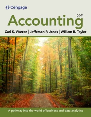Test Bank for Accounting 29th Edition Warren