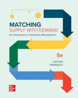 Test Bank for Matching Supply with Demand: An Introduction to Operations Management 5/E Cachon
