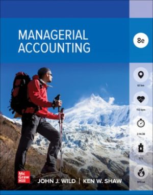 Test Bank for Managerial Accounting 8/E Wild