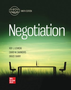 Solution Manual for Negotiation 9/E Lewicki