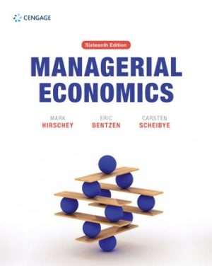 Test Bank for Managerial Economics 16/E Bentzen