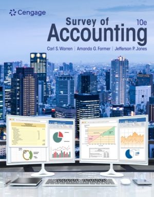 Solution Manual for Survey of Accounting 10/E Warren
