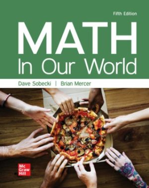 Test Bank for Math in Our World 5/E Sobecki
