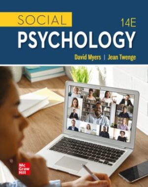 Test Bank for Social Psychology 14/E Myers