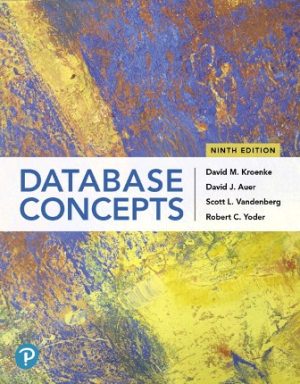 Solution Manual for Database Concepts 9/E Kroenke