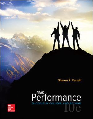 Test Bank for Peak Performance: Success in College and Beyond 10/E Ferrett