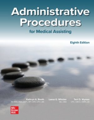 Test Bank for Administrative Procedures for Medical Assisting 8/E Booth