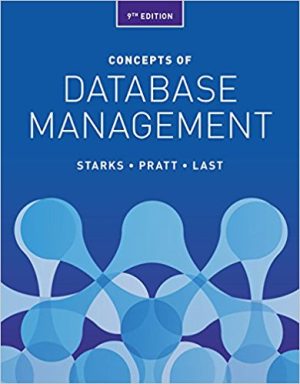 Solution Manual for Concepts of Database Management 9/E Starks