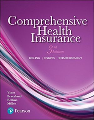 Test Bank for Comprehensive Health Insurance: Billing, Coding, and Reimbursement 3/E Vines