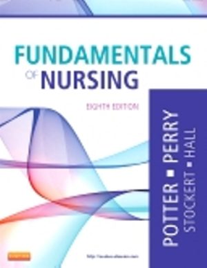 Test Bank for Fundamentals of Nursing 8/E Potter