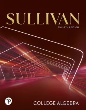 Test Bank for Algebra and Trigonometry 12/E Sullivan 