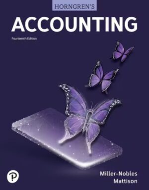 Solution Manual for Horngren's Accounting 14/E Miller-Nobles