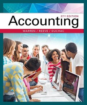 Solution Manual for Accounting 27/E Warren